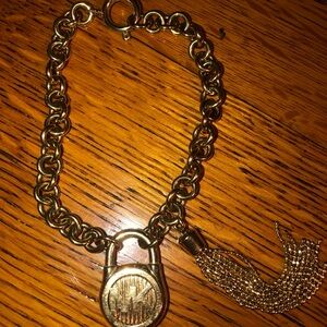 MICHAEL Michael Kors Gold Bracelet with Padlock Charm